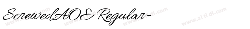 ScrewedAOE Regular字体转换 ScrewedAOE Regular字体转换